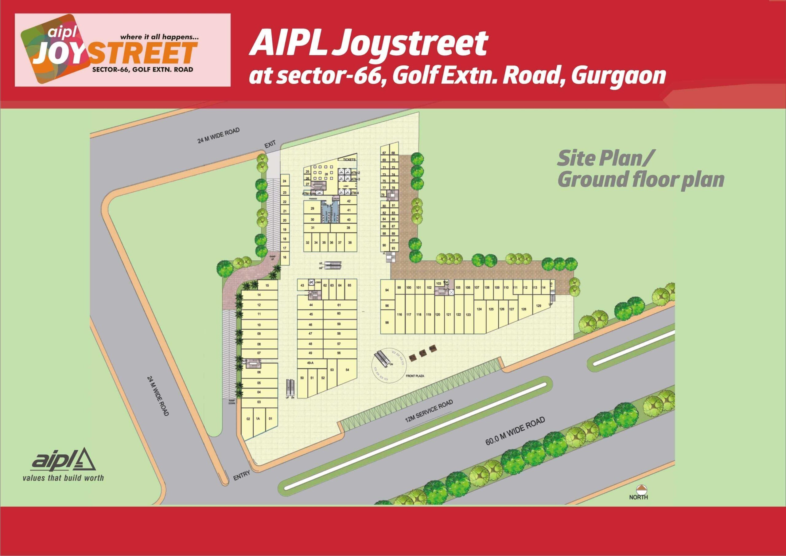 AIPL Joy Street in Sector 66, Gurgaon Golf Course Extn. Rd.