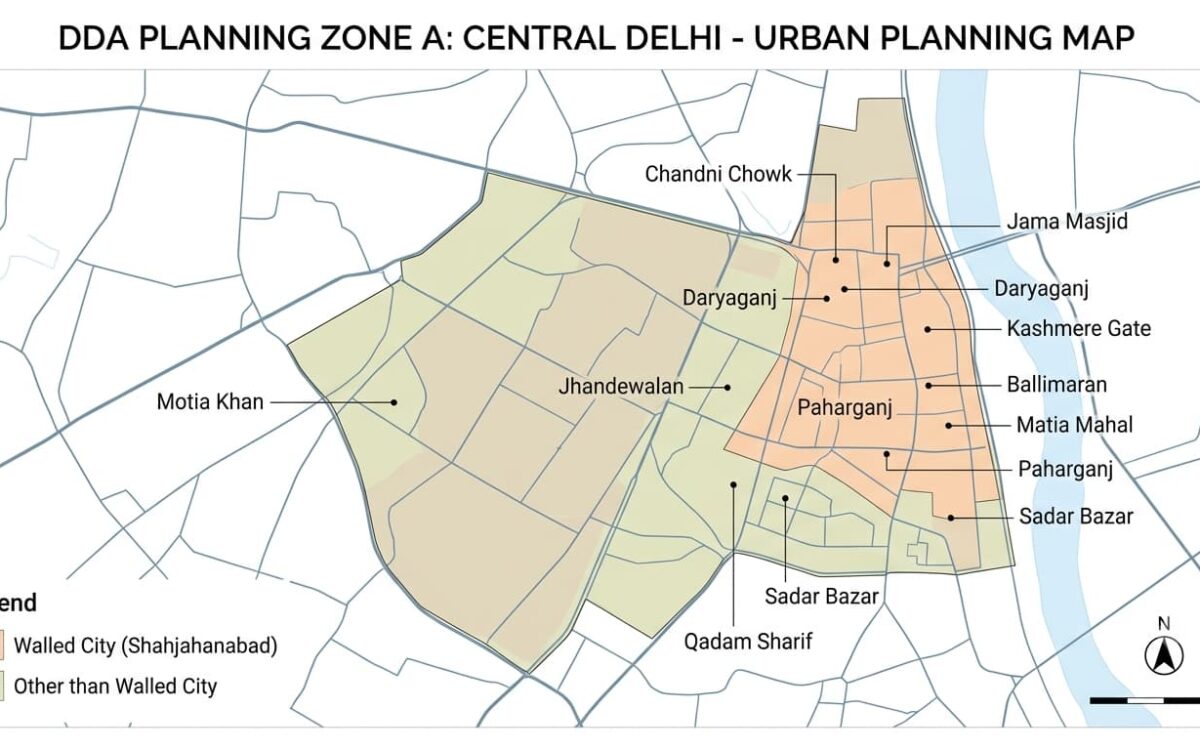 DDA A Zone Delhi: Map, Areas, Land Use and Property Guide