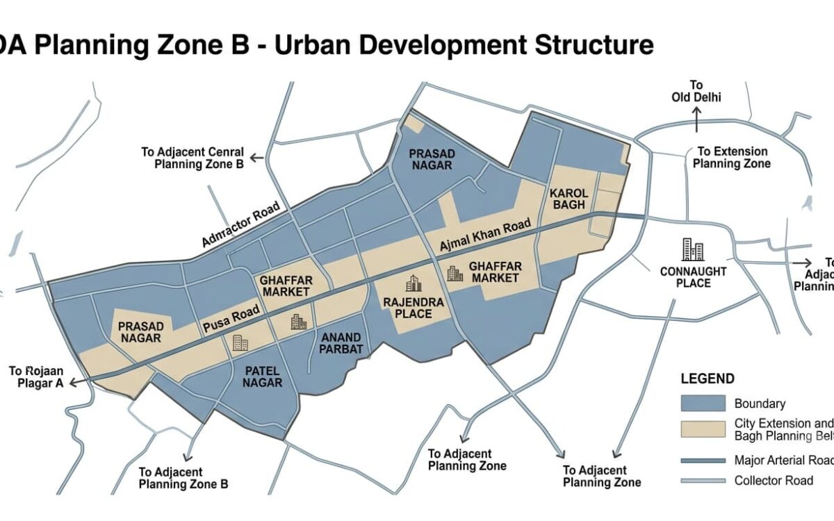 DDA B Zone Delhi: Map, Areas, Land Use and Property Guide
