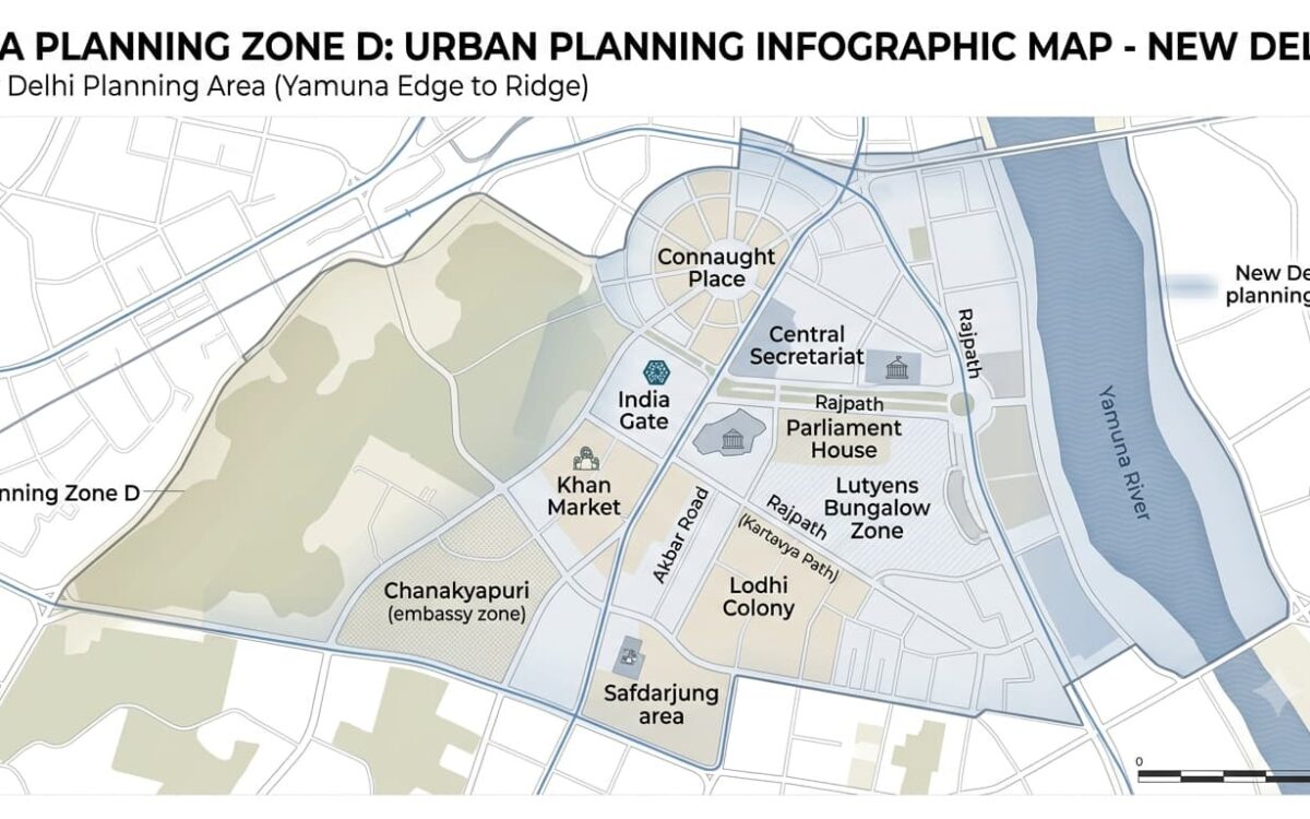 DDA D Zone Delhi: Map, Areas, Land Use and Property