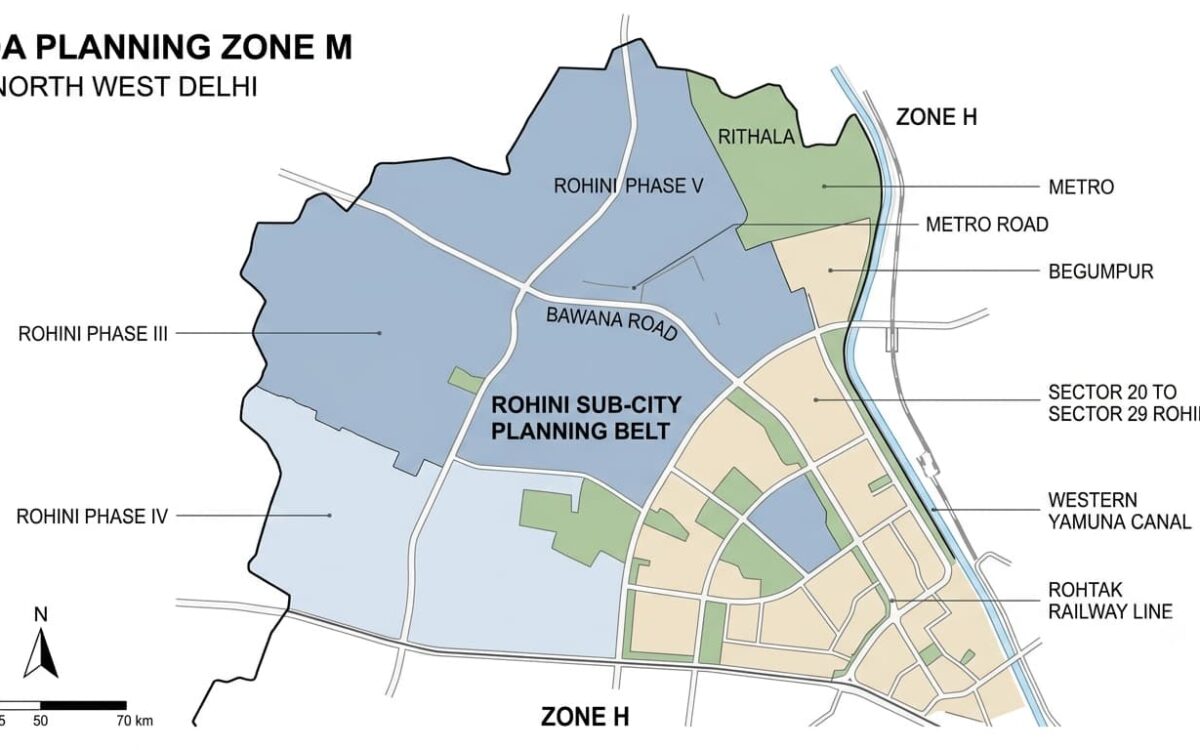 DDA M Zone Delhi: Map, Land Use, Area and Property