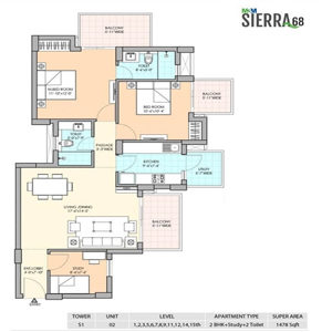 M3M Sierra 68 Floor Plan 2